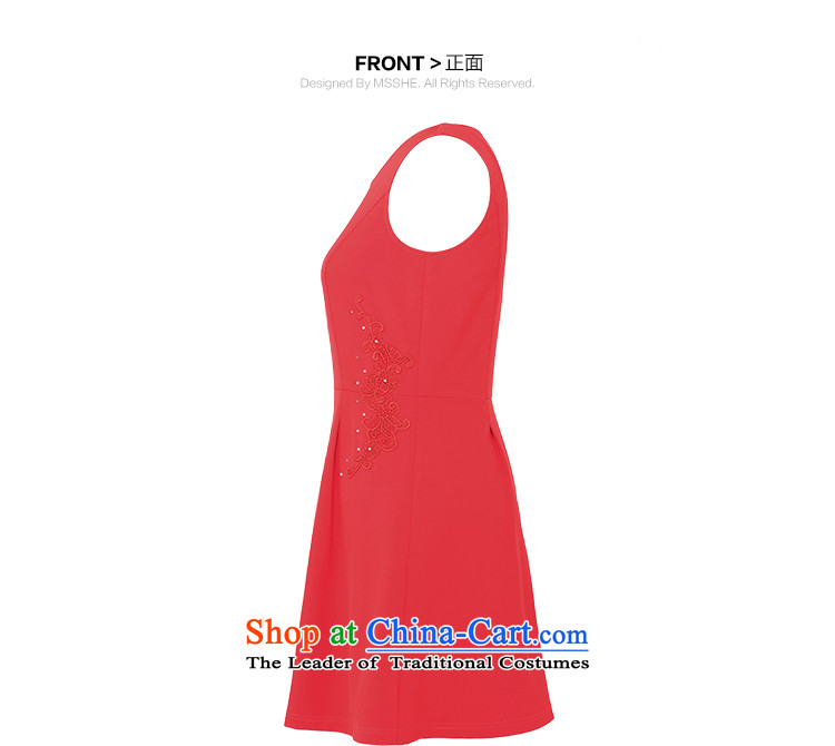 Msshe xl women 2015 new decorated in embroidery circle autumn sleeveless jacket skirt    5XL red pictures, 2499 prices, brand platters! The elections are supplied in the national character of distribution, so action, buy now enjoy more preferential! As soon as possible.