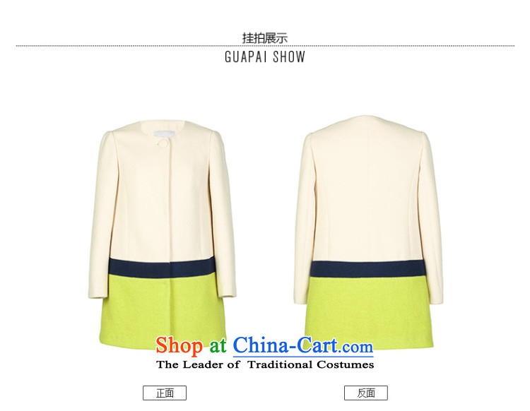 3 Color 2014 new winter clothing knocked color stitching in long coat D443059D10 female white M/160/84a Wong pictures, prices, brand platters! The elections are supplied in the national character of distribution, so action, buy now enjoy more preferential! As soon as possible.