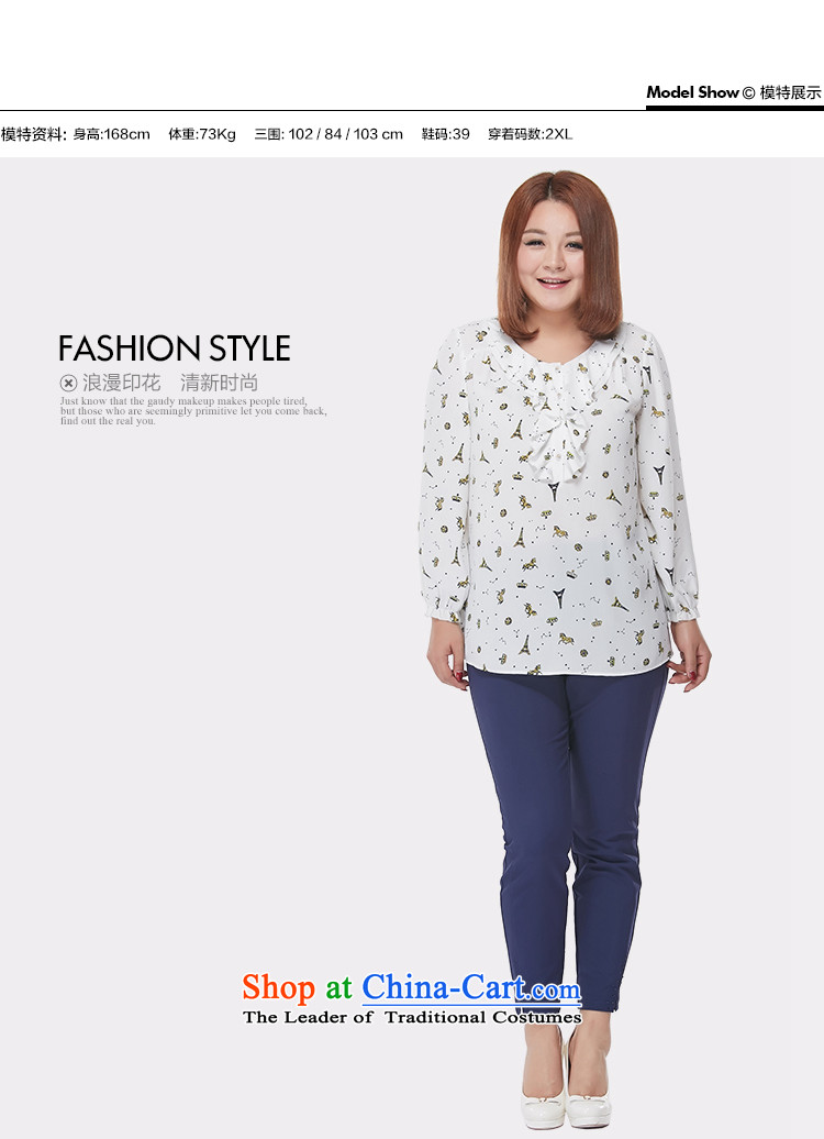 New Load autumn msshe2015 larger female stamp billowy flounces chiffon Netherlands shirt long-sleeved shirt 2506 STAMP 6XL on white picture, prices, brand platters! The elections are supplied in the national character of distribution, so action, buy now enjoy more preferential! As soon as possible.