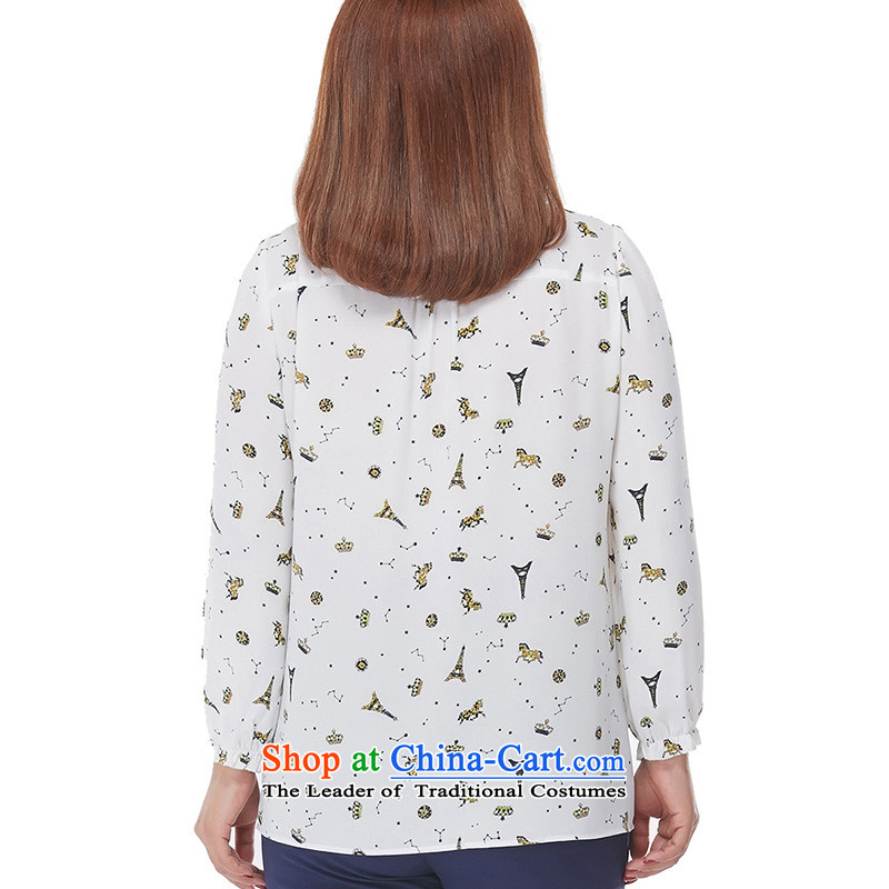 New Load autumn msshe2015 larger female stamp billowy flounces chiffon Netherlands shirt long-sleeved shirt 2506 STAMP 6XL, emblazoned with the Ms Susan Carroll, Selina Chow (MSSHE),,, shopping on the Internet