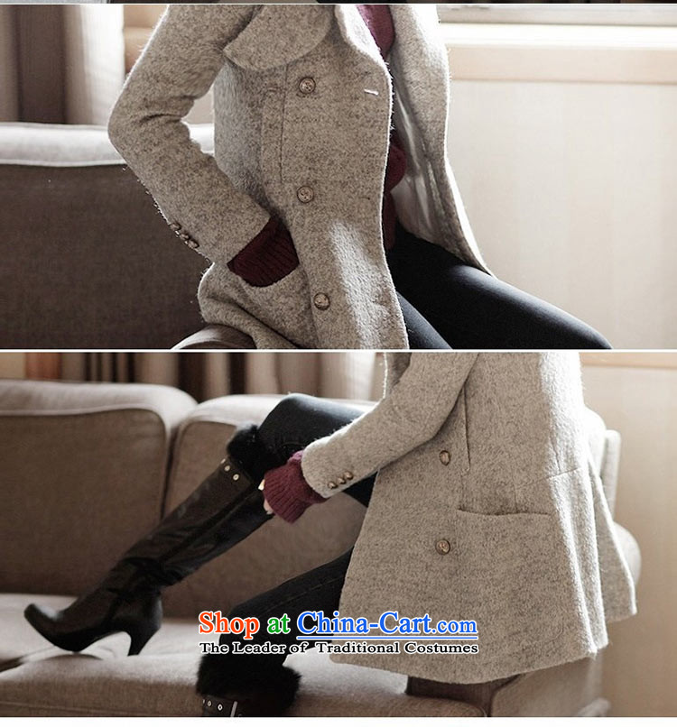 Wind Butterflies 2015 Winter Korean girls a lapel Sau San video thin windbreaker jacket coat? female gross gray M picture, prices, brand platters! The elections are supplied in the national character of distribution, so action, buy now enjoy more preferential! As soon as possible.