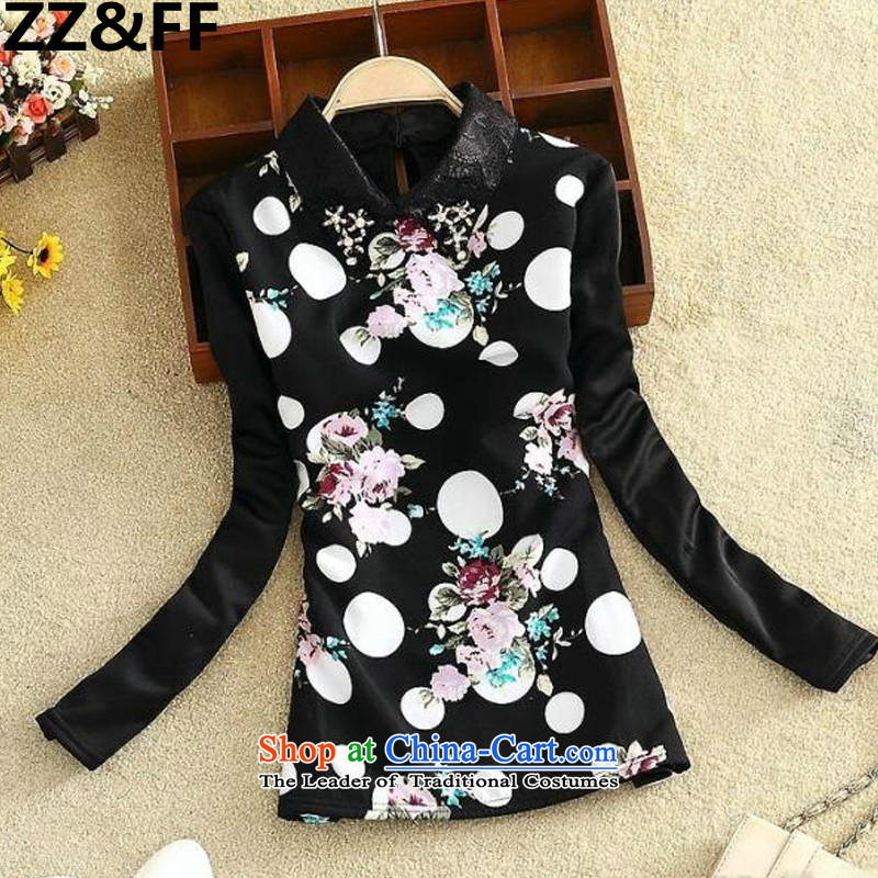  To increase the number Zz&ff female thick mm2015 autumn replacing winter clothing, forming the long-sleeved shirt Korean plus lint-free T-shirt shirt suit L,zz&ff,,, shopping on the Internet