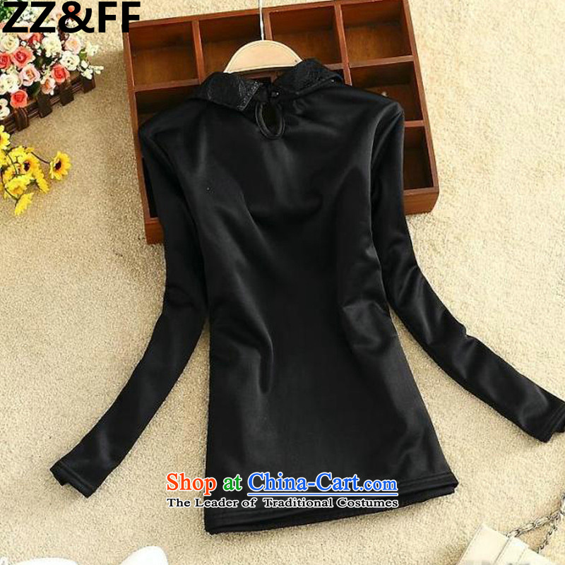  To increase the number Zz&ff female thick mm2015 autumn replacing winter clothing, forming the long-sleeved shirt Korean plus lint-free T-shirt shirt suit L,zz&ff,,, shopping on the Internet