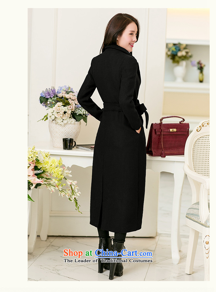 Wong Ting Nga long coats gross? female autumn and winter new women's loose side marker-Western gross a long coats of jacket black L picture, prices, brand platters! The elections are supplied in the national character of distribution, so action, buy now enjoy more preferential! As soon as possible.