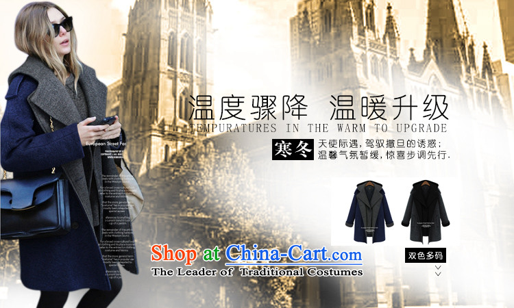 The speaker of the larger women's Gross Gross Jacket coat??? the fleece of the girl child in the long autumn and winter version of large numbers of Sau San Korea Women's jacket new 98178 3XL Blue Photo, prices, brand platters! The elections are supplied in the national character of distribution, so action, buy now enjoy more preferential! As soon as possible.