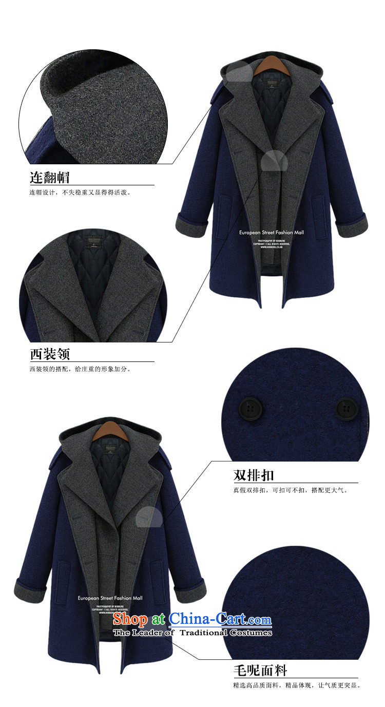 The speaker of the larger women's Gross Gross Jacket coat??? the fleece of the girl child in the long autumn and winter version of large numbers of Sau San Korea Women's jacket new 98178 3XL Blue Photo, prices, brand platters! The elections are supplied in the national character of distribution, so action, buy now enjoy more preferential! As soon as possible.
