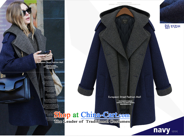 The speaker of the larger women's Gross Gross Jacket coat??? the fleece of the girl child in the long autumn and winter version of large numbers of Sau San Korea Women's jacket new 98178 3XL Blue Photo, prices, brand platters! The elections are supplied in the national character of distribution, so action, buy now enjoy more preferential! As soon as possible.