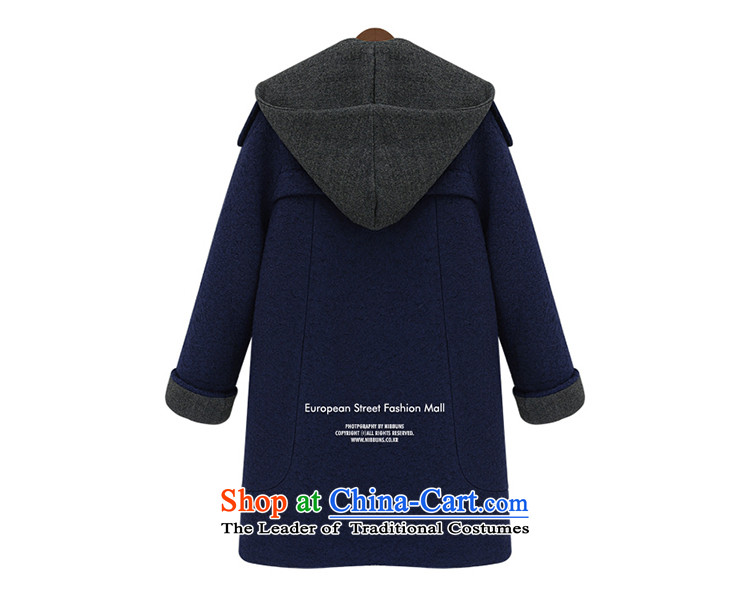 The speaker of the larger women's Gross Gross Jacket coat??? the fleece of the girl child in the long autumn and winter version of large numbers of Sau San Korea Women's jacket new 98178 3XL Blue Photo, prices, brand platters! The elections are supplied in the national character of distribution, so action, buy now enjoy more preferential! As soon as possible.
