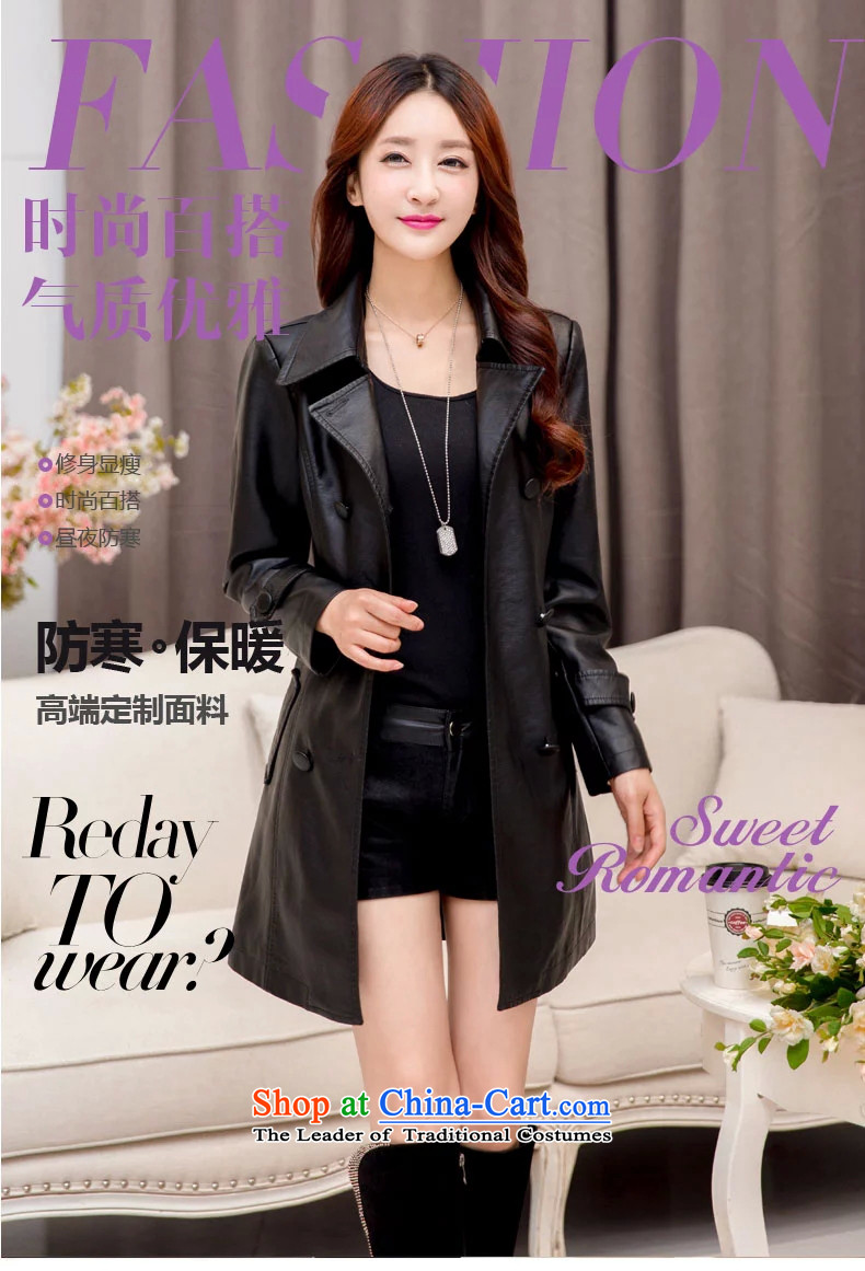 2015 winter clothing new larger female leather garments female thick MM thin in the Korean version of cotton coat 200 catties thick mm plus lint-free thick pu jacket black XXXXXL picture, prices, brand platters! The elections are supplied in the national character of distribution, so action, buy now enjoy more preferential! As soon as possible.