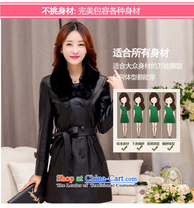 2015 winter clothing new larger female leather garments female thick MM thin in the Korean version of cotton coat 200 catties thick mm plus lint-free thick pu jacket black XXXXXL picture, prices, brand platters! The elections are supplied in the national character of distribution, so action, buy now enjoy more preferential! As soon as possible.