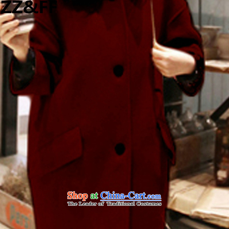 Install the latest Autumn 2015 Zz&ff Korean Version) To intensify the code-thick female thick MM200 catty gross? female wine red XXXL,ZZ&FF,,, jacket shopping on the Internet