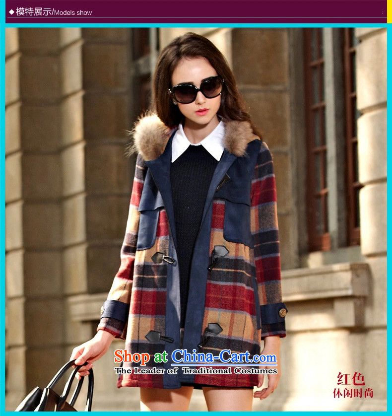 Youth Yi So 2015 Fall/Winter Collections Plus lint-free thick coat female latticed jacket? 