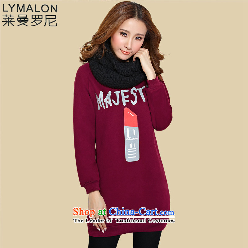 The lymalon2015 lehmann autumn and winter load new Korean version of large numbers of ladies dress in long), forming the thick shirt lint-free 1171 Black 5XL, Lehmann Ronnie (LYMALON) , , , shopping on the Internet