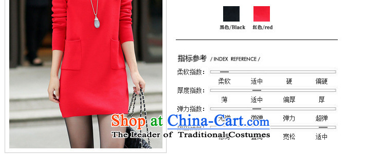 To genuine better to increase women's dress sweater? red pocket decorated skirt wear long-sleeved round-neck collar skirt Red 4XL Photo, prices, brand platters! The elections are supplied in the national character of distribution, so action, buy now enjoy more preferential! As soon as possible.