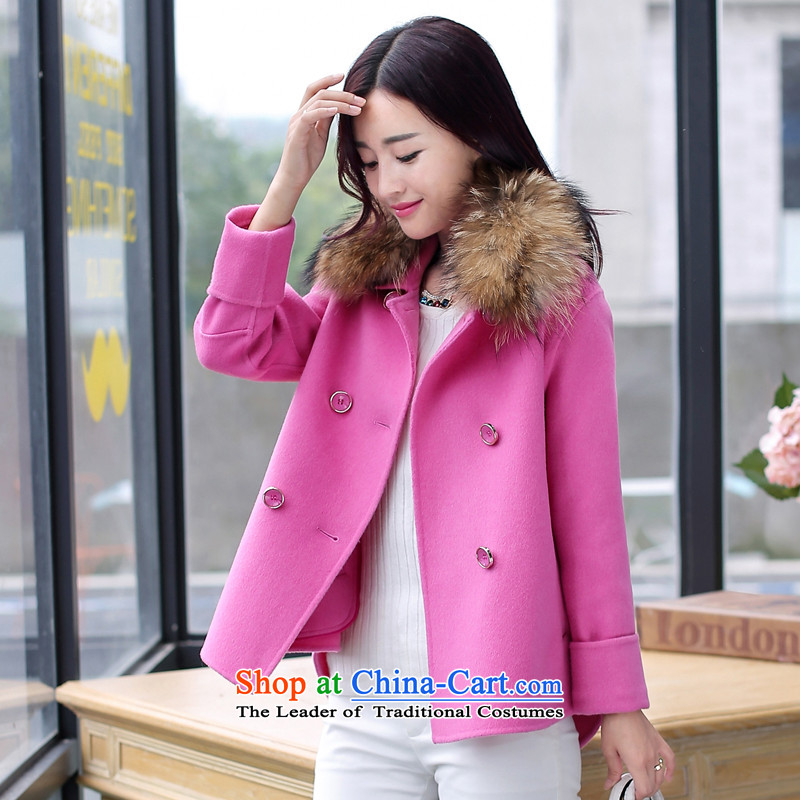 Even for winter 2015 new female Korean short, reverse collar Sau San-coats female W8988 gross? The Red no gross for L, even SHIJING () , , , shopping on the Internet