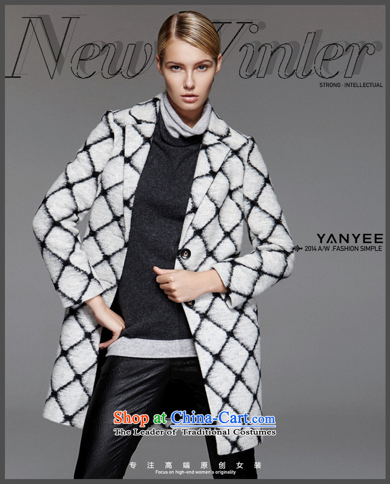 Mr NGAN domain 2015 autumn and winter black and white checkered new larger gross girls jacket? long straight lapel woolen coat 04W4685  M/38 checkered picture, prices, brand platters! The elections are supplied in the national character of distribution, so action, buy now enjoy more preferential! As soon as possible.