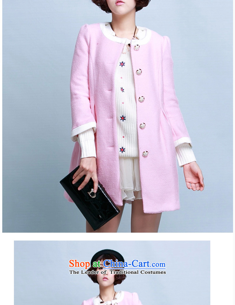Athena Chu Jia Ni autumn and winter new Korean sweet white round-neck collar single row 5 points in long-sleeved jacket 5144-1421252 gross? black S picture, prices, brand platters! The elections are supplied in the national character of distribution, so action, buy now enjoy more preferential! As soon as possible.