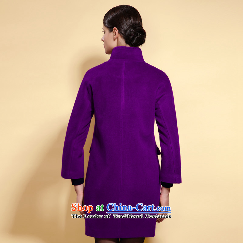 Yuen-core women 2015 winter clothing new stylish collar in long-Sau San rotator cuff video thin hair? female purple , jacket coat Yuen2 , , , shopping on the Internet