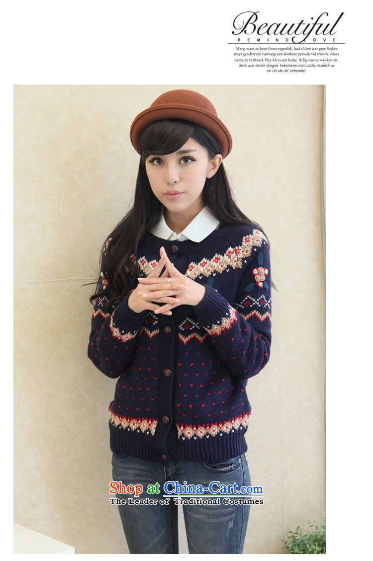 2015 Autumn and winter, large-sum female waveâ thick sister won 200 catties knitwear cardigan thick mm sweater jacket to intensify the blue 4XL( chest 115-125) picture, prices, brand platters! The elections are supplied in the national character of distribution, so action, buy now enjoy more preferential! As soon as possible.