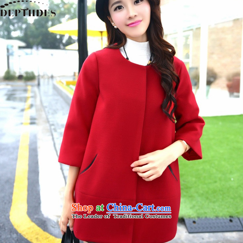  Install the latest autumn and winter DEPTHDES, Korean large stylish elegance Sau San 9 Cuff Connie sub-thick warm jacket, in long coats female rocketed to gross? XL,DEPTHDES,,, shopping on the Internet