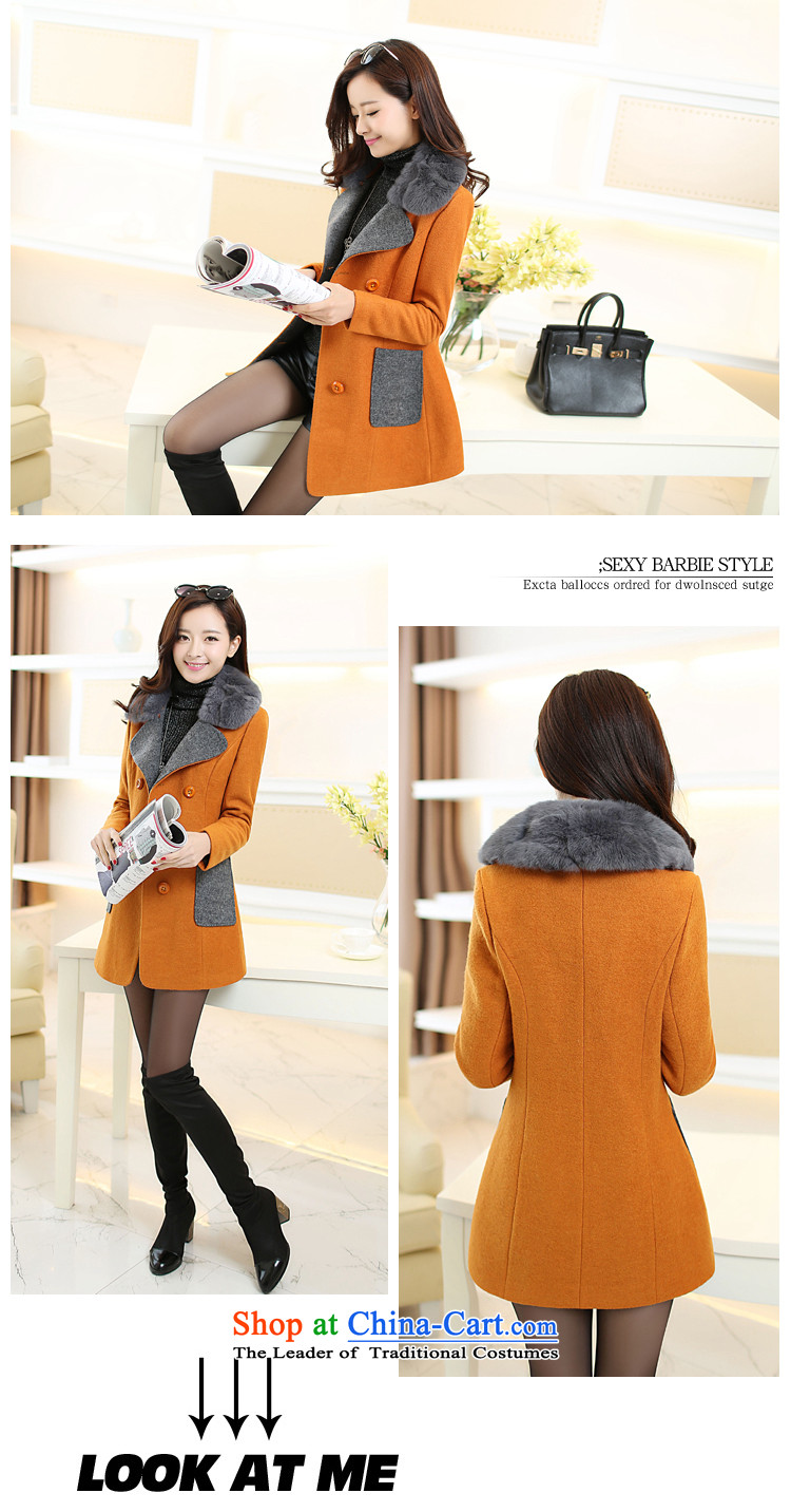 The HIV autumn and winter 2015 Chien new plus cotton waffle jacket in gross? Long Korean Sau San rabbit hair for gross and color coat? Kim XL Photo, prices, brand platters! The elections are supplied in the national character of distribution, so action, buy now enjoy more preferential! As soon as possible.