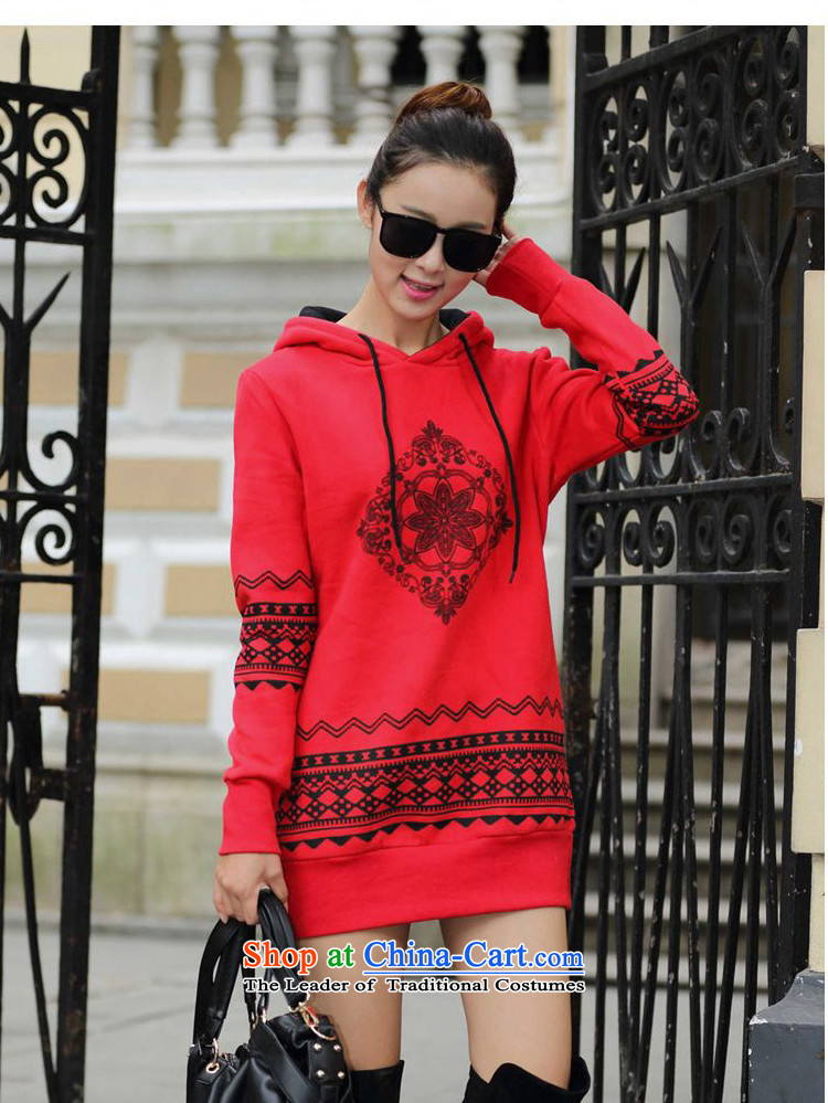   The Korean version of the female ZORMO plus lint-free nation in the stamp duty is thick long sweater, autumn and winter fat mm to intensify the Code Red Jacket XL 135-150 catty picture, prices, brand platters! The elections are supplied in the national character of distribution, so action, buy now enjoy more preferential! As soon as possible.