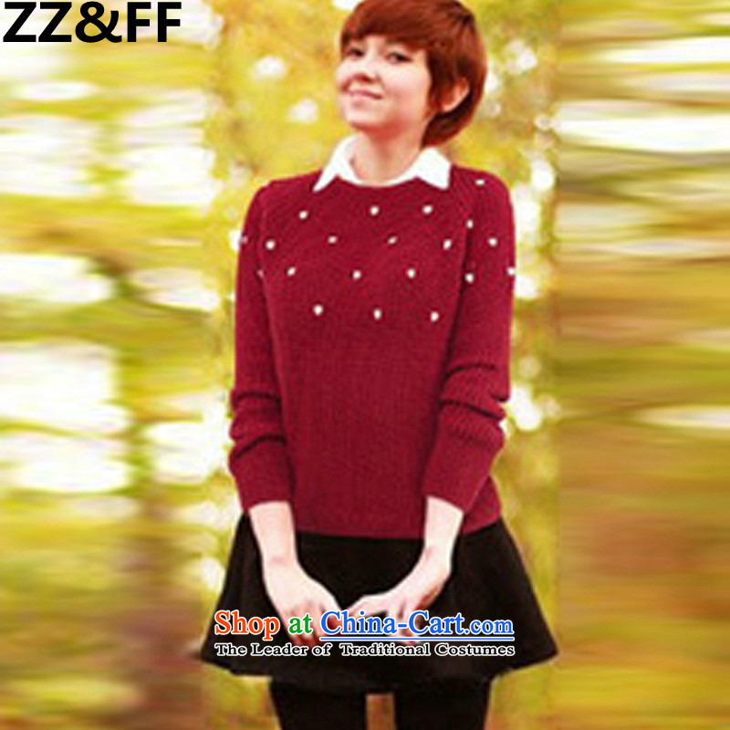 Install the latest Autumn 2015 Zz_ff_ european sites to increase women's burden of code 200 MM thick Stretch Wool Sweater thick female India relaxdXXXL red