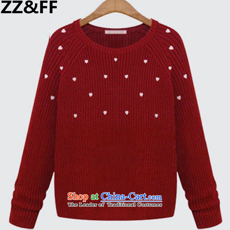 Install the latest Autumn 2015 Zz&ff) european sites to increase women's burden of code 200 MM thick Stretch Wool Sweater thick female India relaxd red XXXL,ZZ&FF,,, shopping on the Internet