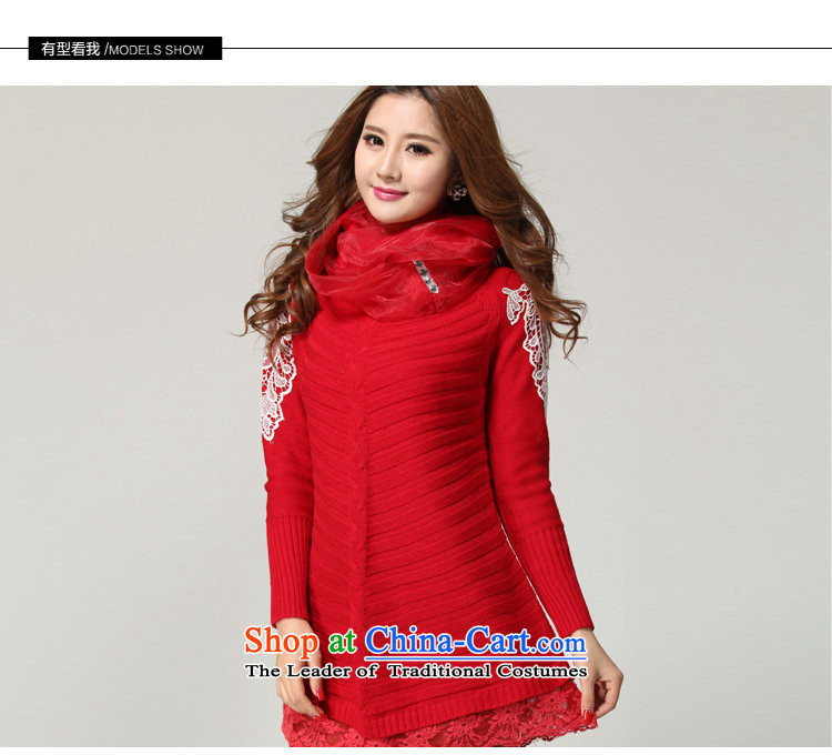 Payment on delivery to female sweater skirt spring winter clothing sweet lace decals bat long-sleeved A swing video thin skirt wear skirts thick mm knitted dress red 5XL approximately 170-200 catty picture, prices, brand platters! The elections are supplied in the national character of distribution, so action, buy now enjoy more preferential! As soon as possible.