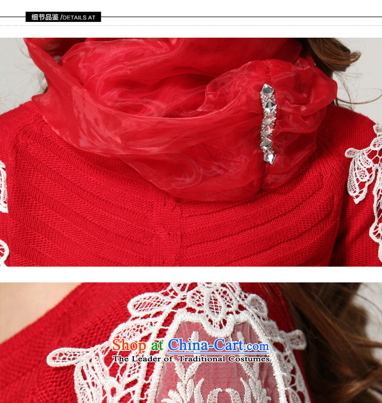 Payment on delivery to female sweater skirt spring winter clothing sweet lace decals bat long-sleeved A swing video thin skirt wear skirts thick mm knitted dress red 5XL approximately 170-200 catty picture, prices, brand platters! The elections are supplied in the national character of distribution, so action, buy now enjoy more preferential! As soon as possible.
