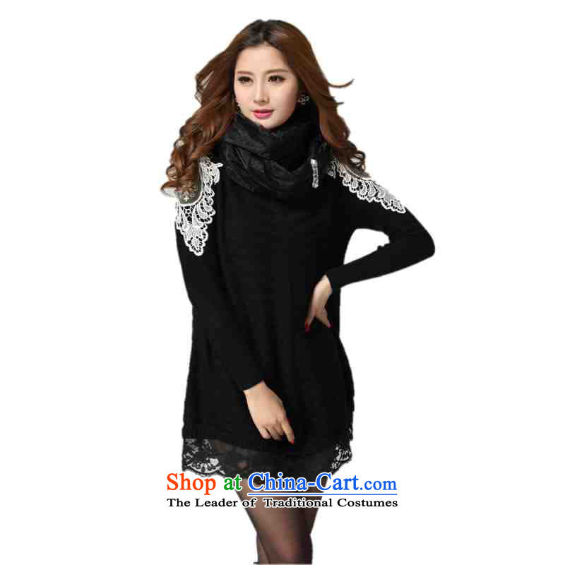 Payment on delivery to female sweater skirt spring winter clothing sweet lace decals bat long-sleeved A swing video thin skirt wear skirts thick mm knitted dress red 5XL approximately 170-200, land is of Yi , , , shopping on the Internet