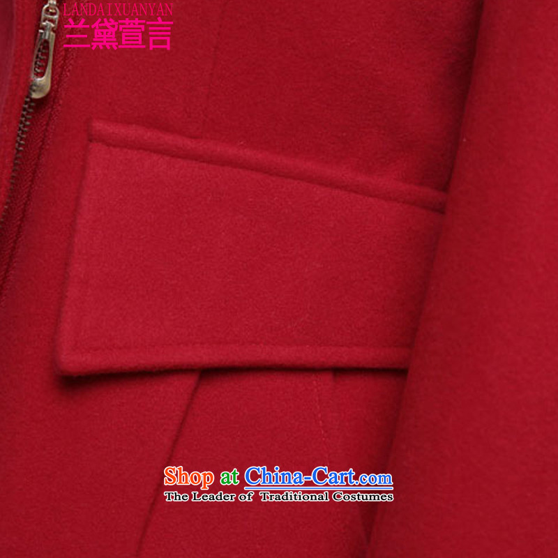 Lauder Xuan statement? female COAT 2015 gross autumn and winter female new Korean version in Sau San long coats)? jacket female Lauder, L, raise 1020 Xuan (LANDAIXUANYAN) , , , shopping on the Internet