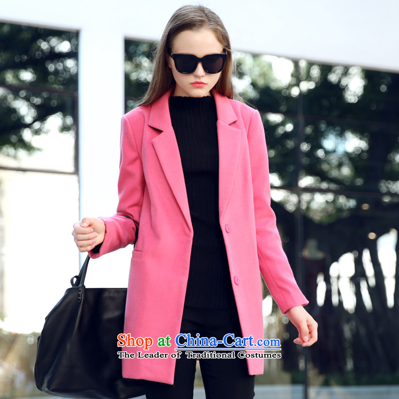 The Pak Asia gross? female Korean jacket for autumn and winter in the long hair of Sau San? coats of red M of female Pak (ANBOYA) , , , shopping on the Internet