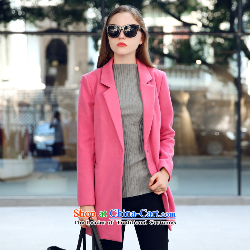 The Pak Asia gross? female Korean jacket for autumn and winter in the long hair of Sau San? coats of red M of female Pak (ANBOYA) , , , shopping on the Internet