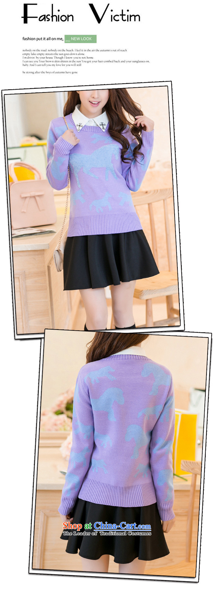 2015 Fall/Winter Collections Zz&ff new to increase women's code thick MM loose video thin knitwear sweater female 200 catties a light purple XXXL( recommendations 165-200 catty) Picture, prices, brand platters! The elections are supplied in the national character of distribution, so action, buy now enjoy more preferential! As soon as possible.
