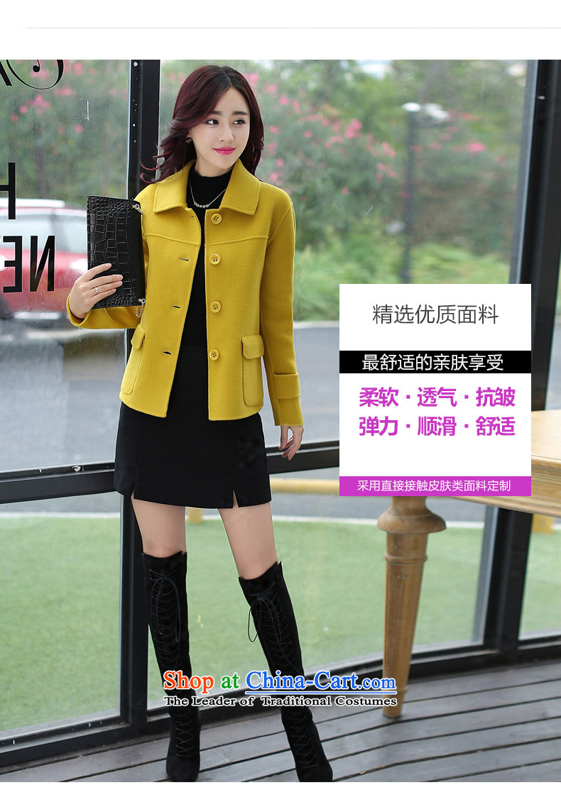 Even the new 2015 winter clothing Korean short of Ms. Sau San single row detained small incense culture quality gross W8986 coats yellow-? For M pictures, gross price, brand platters! The elections are supplied in the national character of distribution, so action, buy now enjoy more preferential! As soon as possible.