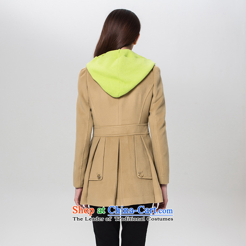 Tri-color and stylish two kits of pure colors wild elegant graphics in thin long coat female Xl/170/92a, coffee enamels shopping on the Internet has been pressed.