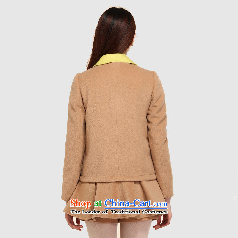3 Color can be split into color lapel Classic double-romantic skirted grew up under the tri-yi L/165/88a, Coffee Shop Online....