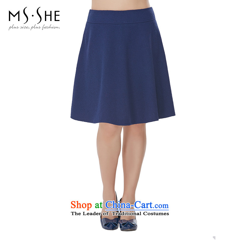 Msshe xl women 2015 autumn and winter load new mm thick Sleek and versatile graphics thin body skirt 2507 Sau San blue T the Susan Carroll, poetry Yee (MSSHE),,, shopping on the Internet