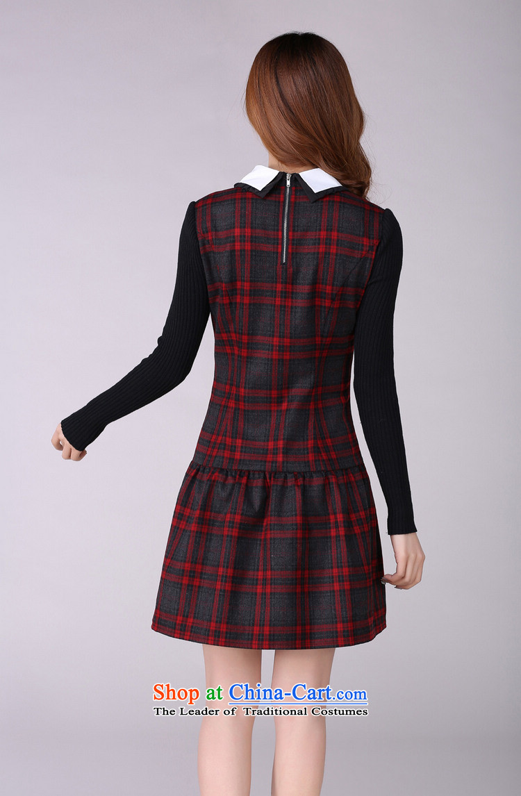 C.o.d. Package Mail thick Mei large stylish classic skirt in Red and Gray Tartan Korean lapel OL skirt the lint-free version thick solid long-sleeved thin red and gray colors of skirt around 185-200 thick 6XL catty picture, prices, brand platters! The elections are supplied in the national character of distribution, so action, buy now enjoy more preferential! As soon as possible.