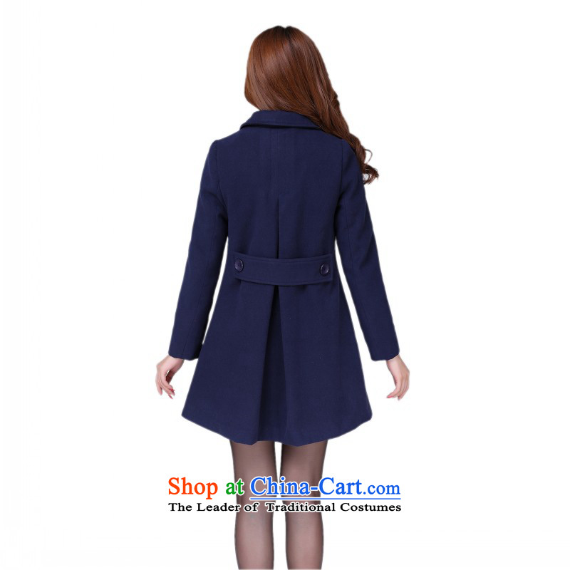 The constitutional package hazel mail c.o.d. plus hypertrophy code for winter wool coat is double-temperament OL a dark blue jacket thick mm jacket in red XL 120-130, constitution around 922.747 Hazel (QIANYAZI) , , , shopping on the Internet