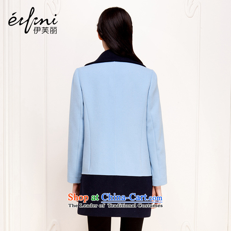 El Boothroyd 2015 winter clothing new Korean reverse collar double-gross overcoats 6481227880? sky blue S, Evelyn Lai (eifini) , , , shopping on the Internet