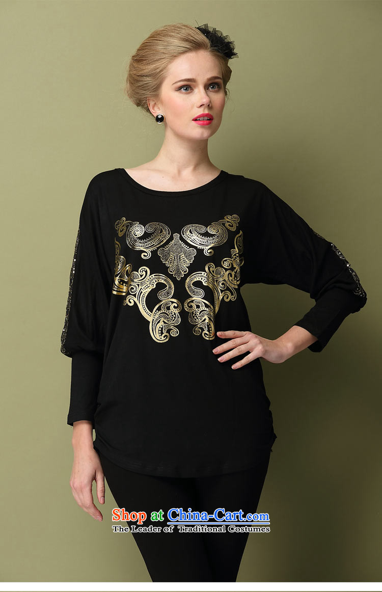 The Ni Dream Spring 2015 new products to Europe and the high end of the XL women forming the Netherlands thick mm lace stitching stamp long-sleeved T-shirt B0279 female black XXL picture, prices, brand platters! The elections are supplied in the national character of distribution, so action, buy now enjoy more preferential! As soon as possible.