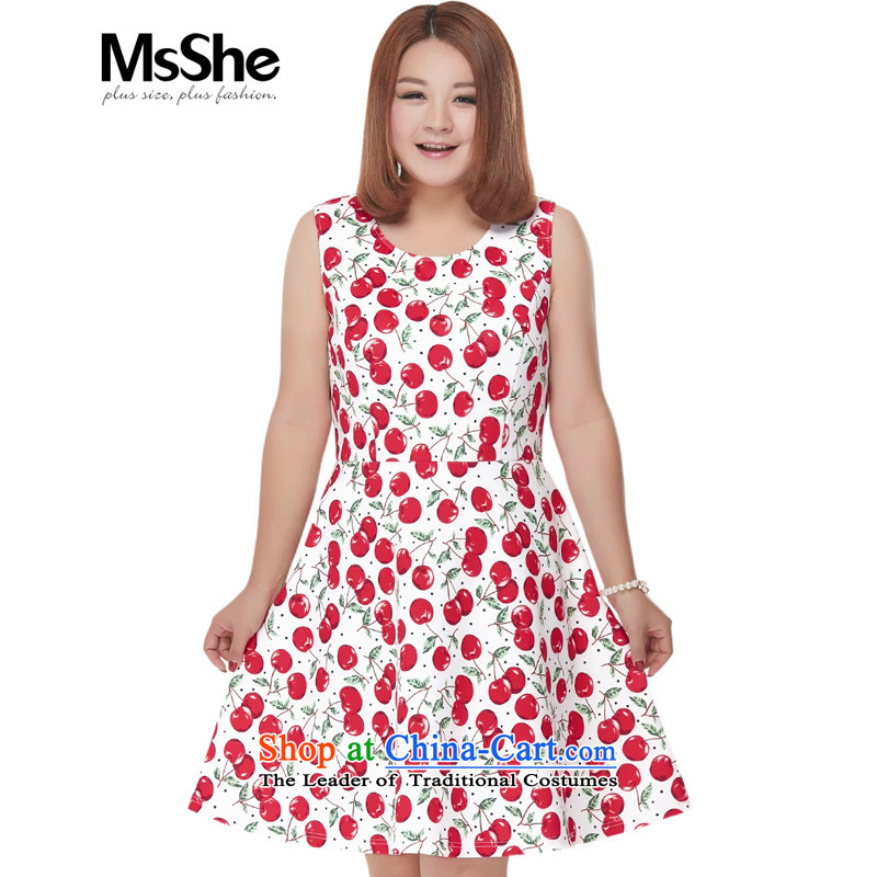 Msshe xl women 2015 new fall inside cherry stamp Sau San vest dresses 2651 STAMP?  3XL on white