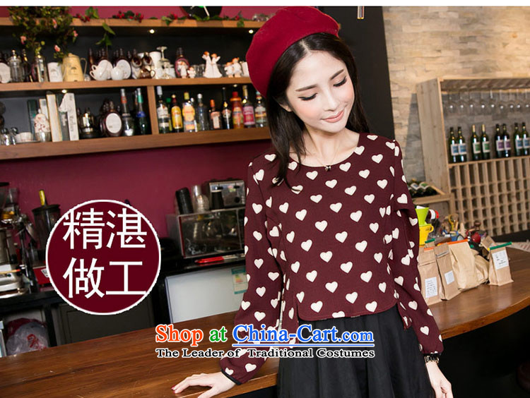 Large 2015 autumn and winter shirts thick girls' Graphics thin leave two Love Letter mm dresses Korean thick sister navy poverty black 3XL( 170-190) Weight Picture Nomination, prices, brand platters! The elections are supplied in the national character of distribution, so action, buy now enjoy more preferential! As soon as possible.