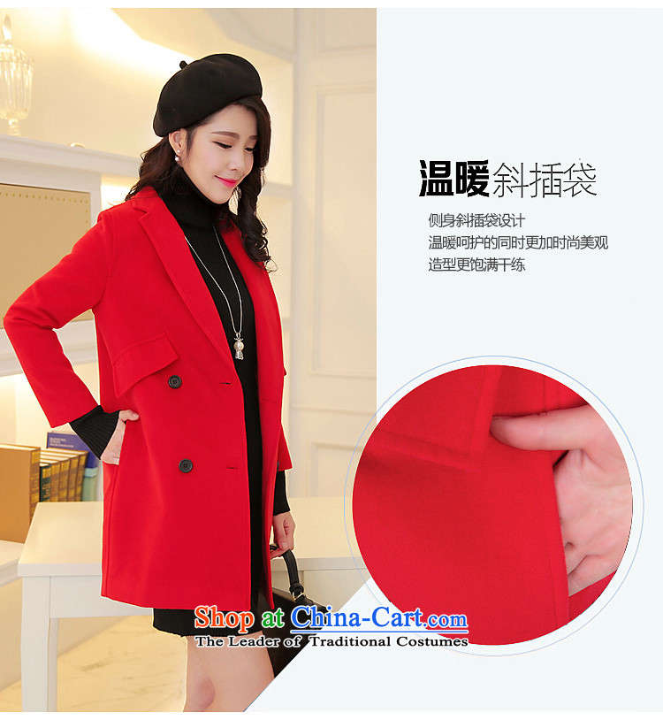 The 2015 season Tsat autumn and winter new European site fine wool coat is thick need pocket Korean red overcoat quality? L picture, prices, brand platters! The elections are supplied in the national character of distribution, so action, buy now enjoy more preferential! As soon as possible.