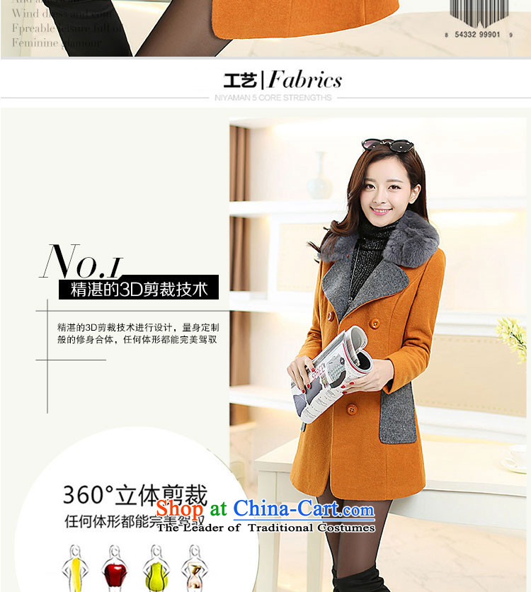 Lauder Xuan statement? female COAT 2015 gross autumn and winter new women's gross jacket version won? long coats)? female 115 (with true in the red LED) L picture gross, prices, brand platters! The elections are supplied in the national character of distribution, so action, buy now enjoy more preferential! As soon as possible.