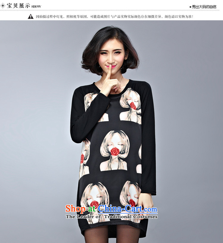 The Eternal Soo Choo loaded thick mm 2015 new large long-sleeved T-shirts in long loose stamp dresses black 4XL Photo, prices, brand platters! The elections are supplied in the national character of distribution, so action, buy now enjoy more preferential! As soon as possible.