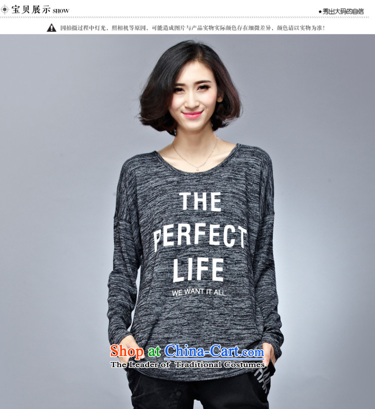 The Eternal Yuexiu Code women 2015 Autumn load thick sister new Korean version of video thin, thick clothes to wear the increase code 200 jin long-sleeved T-shirt shirt flower gray 3XL picture, prices, brand platters! The elections are supplied in the national character of distribution, so action, buy now enjoy more preferential! As soon as possible.