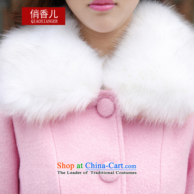 For autumn and winter 2015-heung-new Korean single row detained woman Sau San fall winter coats female jacket gross?   in the long graphics thin suits)? windbreaker female wine red M to the Champs Elysees (QIAOXIANGER) , , , shopping on the Internet